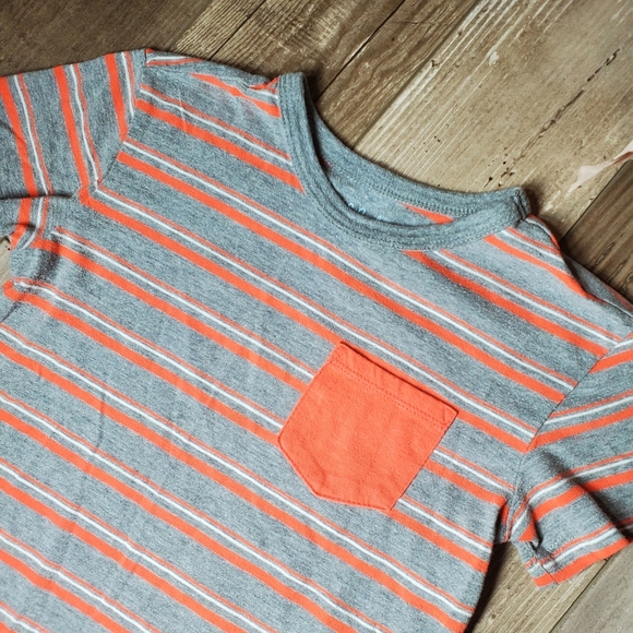 Cat & Jack 2 Pc Striped Short Sleeve Pocket T-Shirt Bundle Boys Size XS 4/5 EUC - Picture 13 of 13